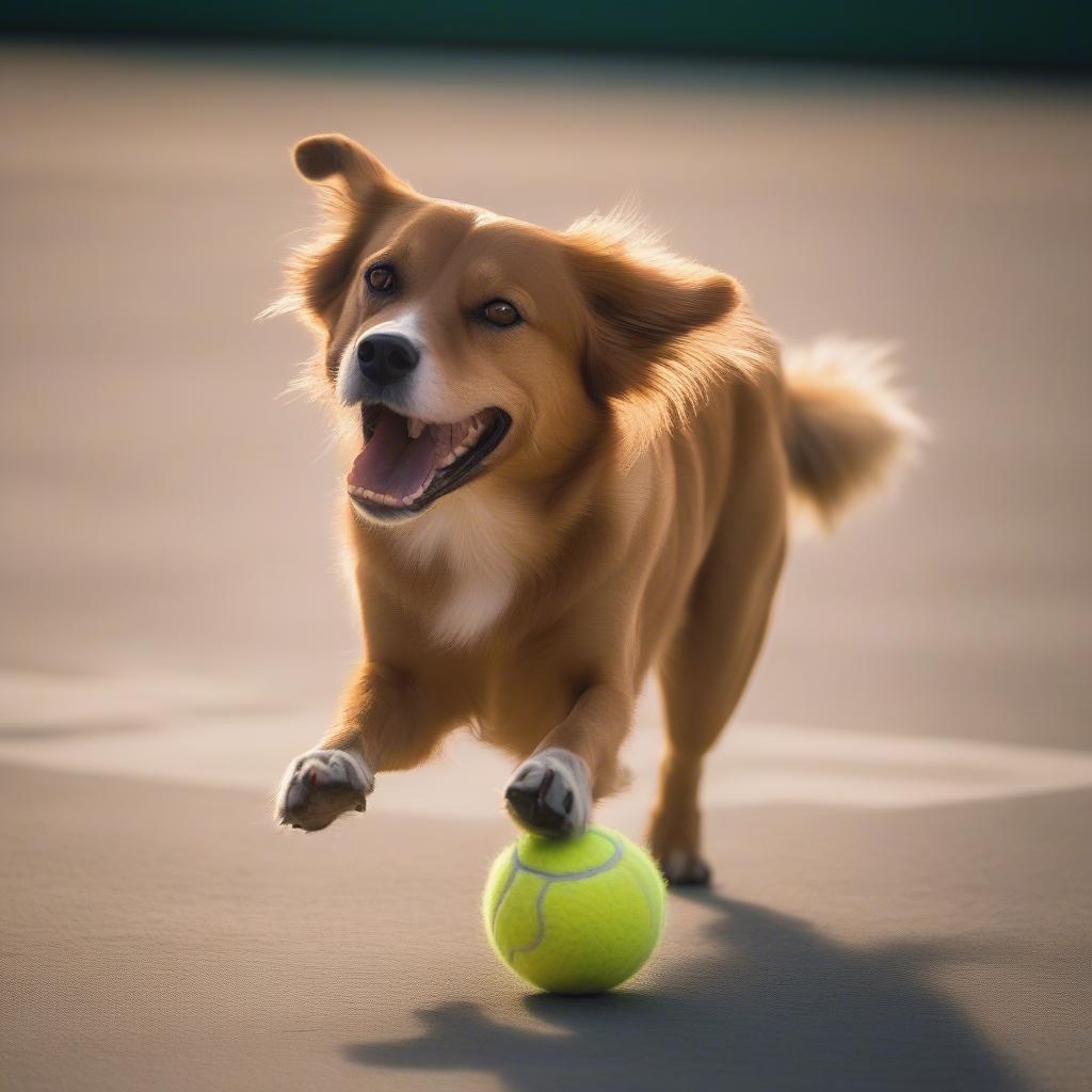 Dog bringing its favorite toy to its owner