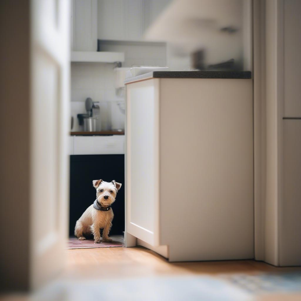 Dog Checking on Owner