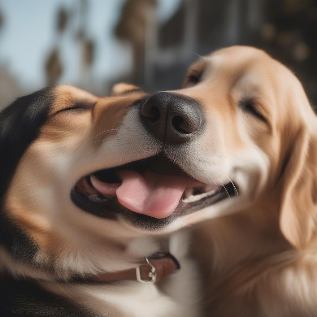 Dog Licking Owner's Face