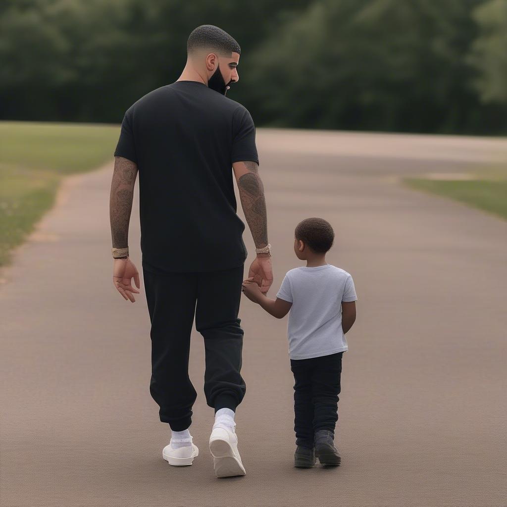 Drake and his son, Adonis