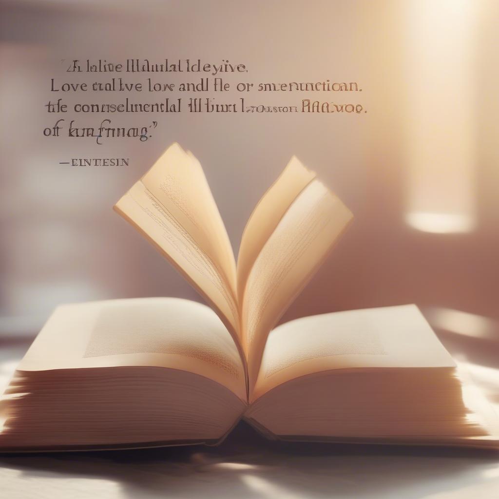 Einstein's Love Quote on Knowledge