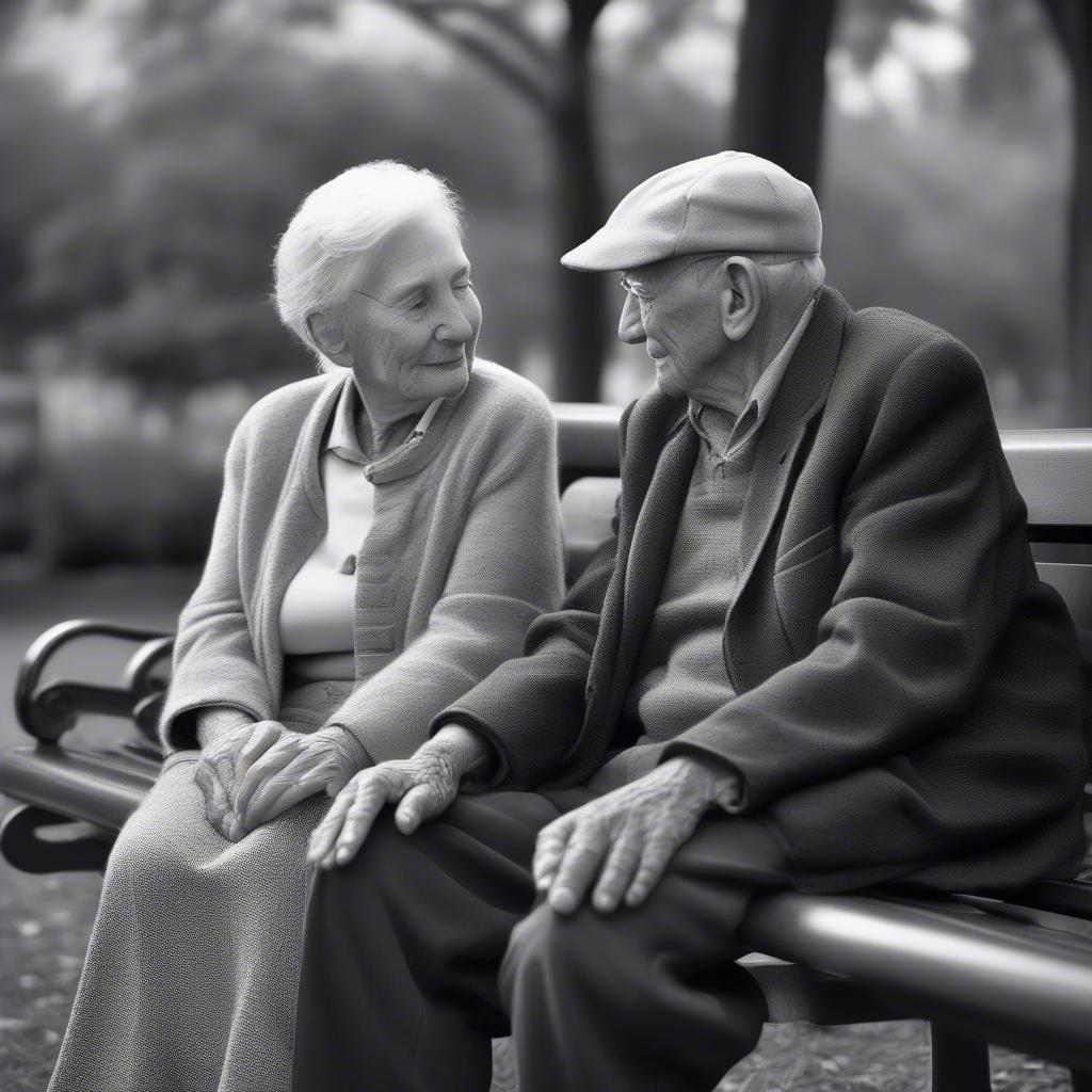 Elderly couple holding hands, embodying enduring love