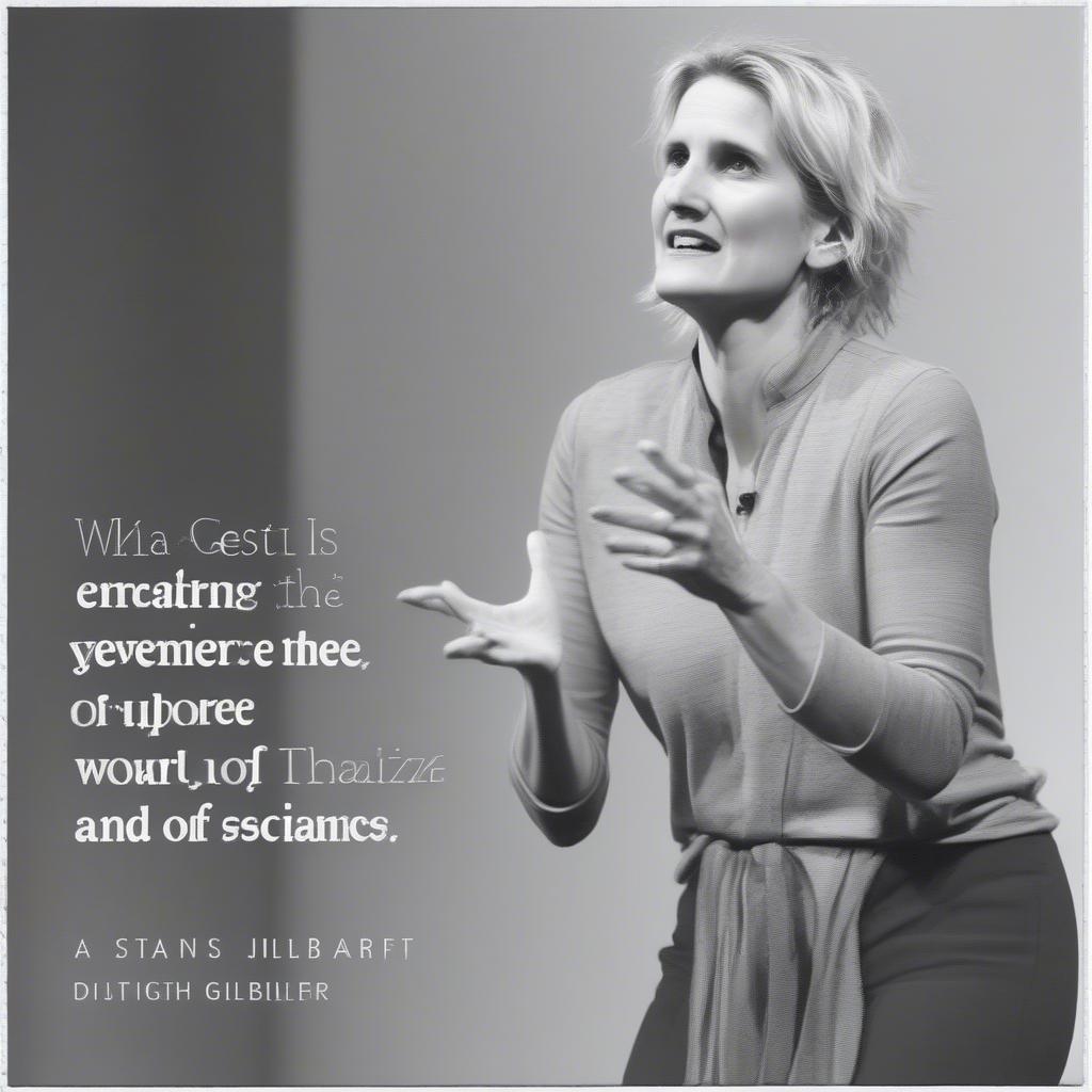 Elizabeth Gilbert Speaking at an Event