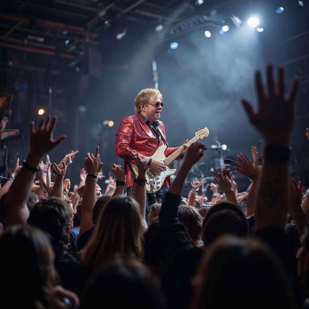 Elton John Performing "Are You Ready for Love"