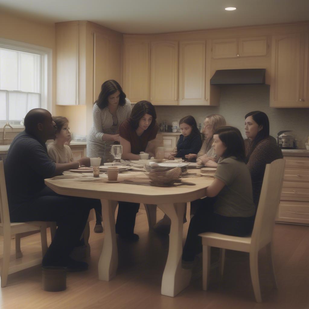 Family Discussing Backyard Burial