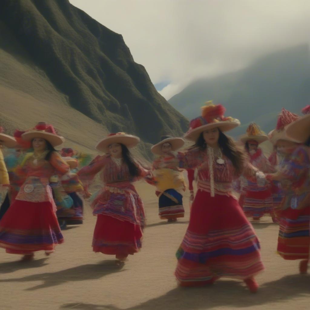 Faraón Love Shady in a music video showcasing Peruvian culture