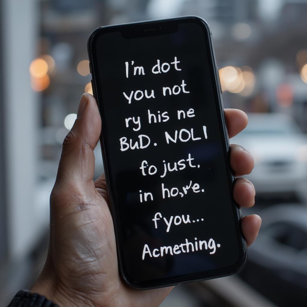 Finding Comfort in Quotes: A close-up of a phone screen displaying a collection of bad luck love quotes. The background is soft and warm, creating a sense of intimacy and solace.