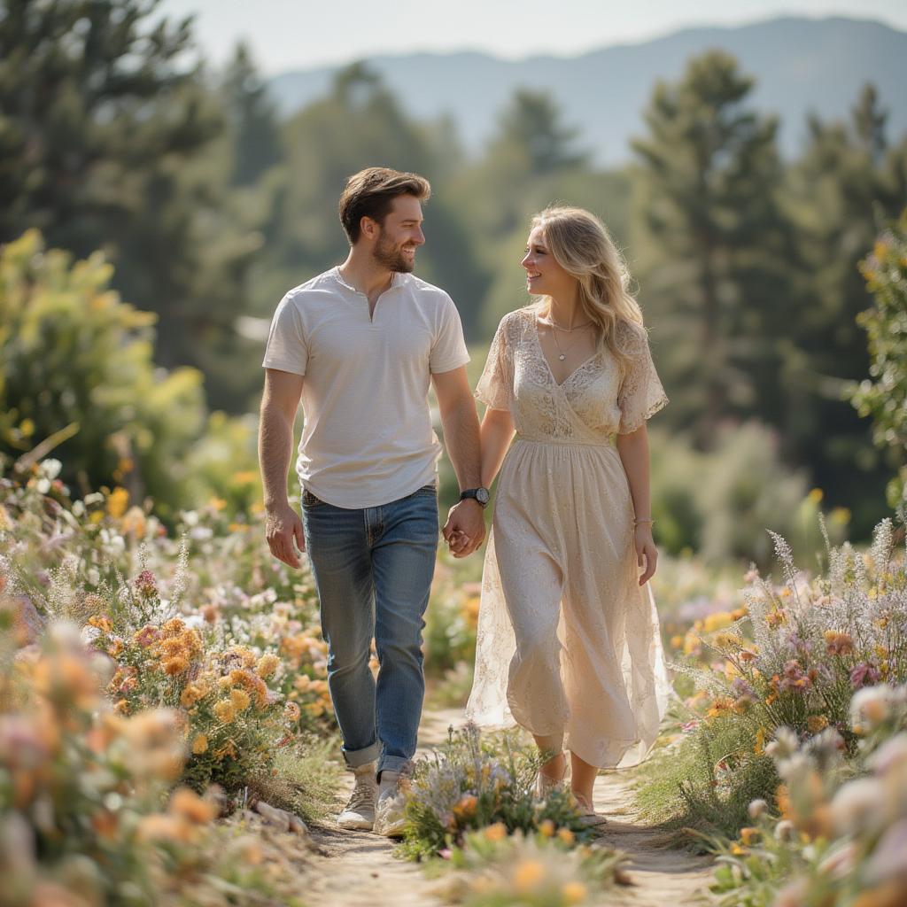 Couple walking hand-in-hand, symbolizing finding love.