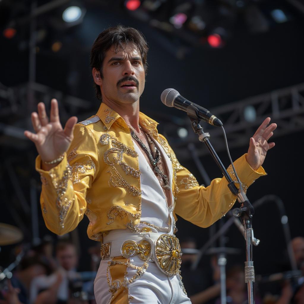 Freddie Mercury Performing "Crazy Little Thing Called Love"