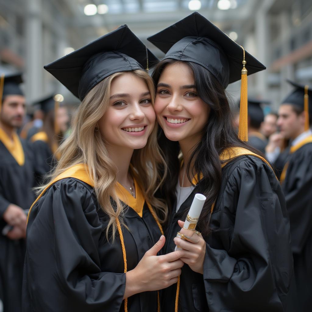 Friends Celebrating Graduation