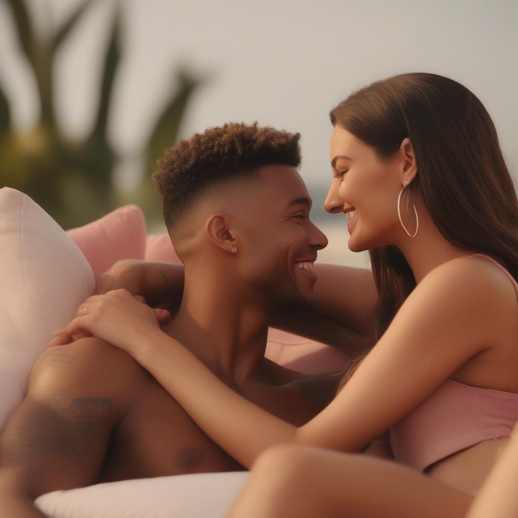 Couple Sharing a Genuine Moment on Love Island