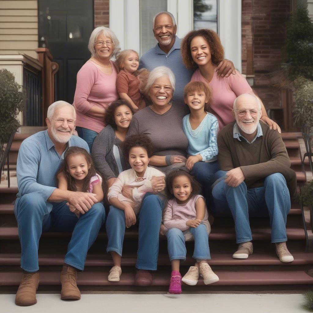 Family Portrait in Urban Environment