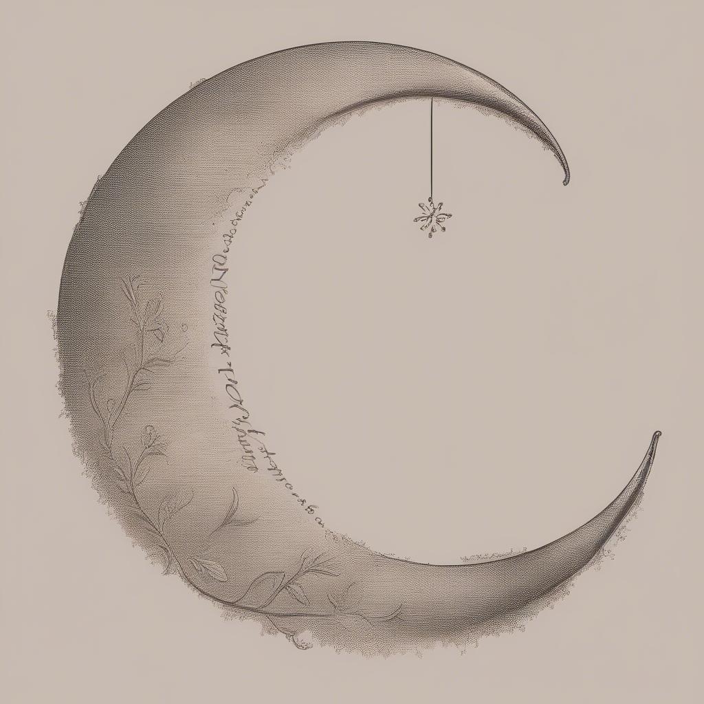 Crescent Moon with "Sweet Dreams, My Love" Quote