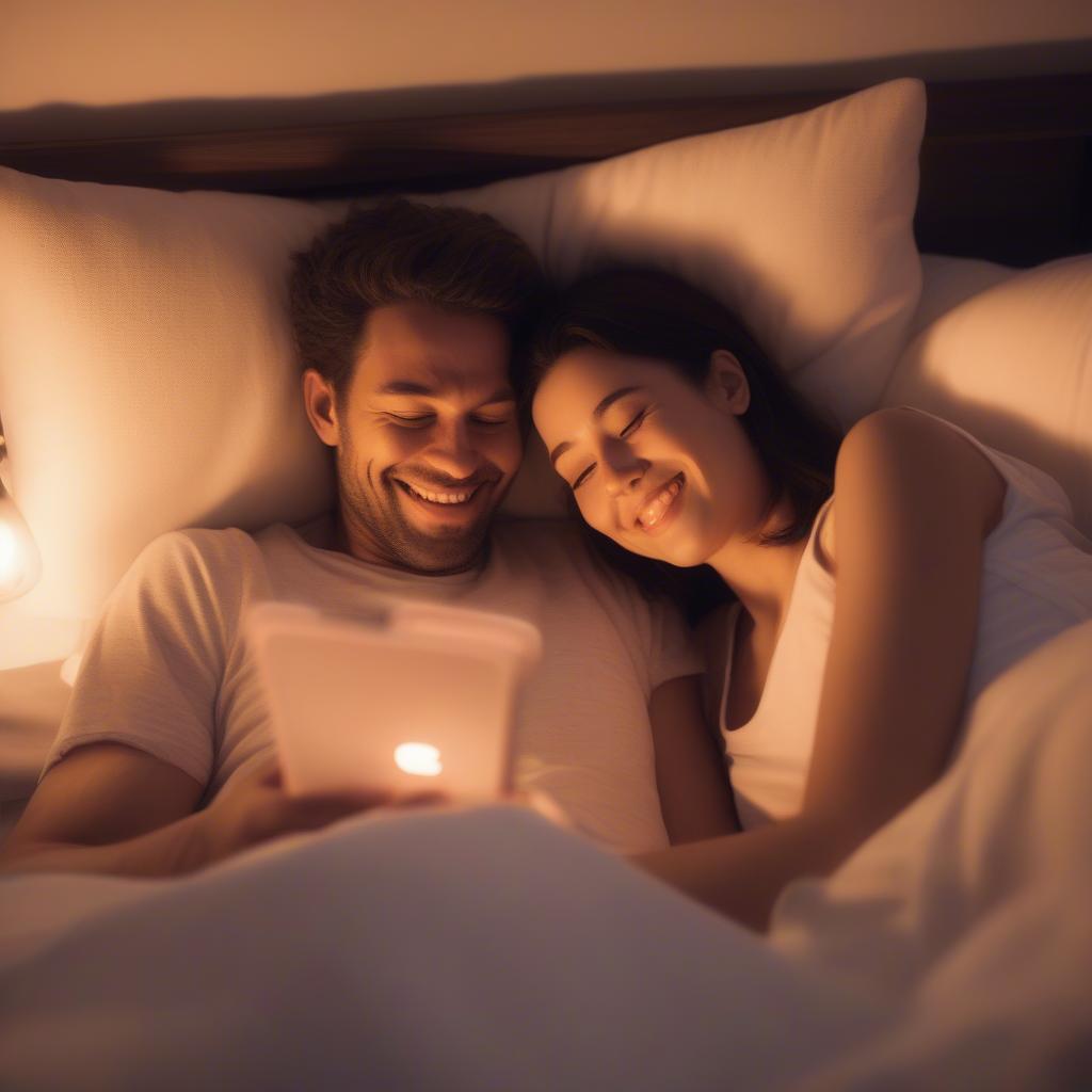 Couple Texting Goodnight Love Quotes