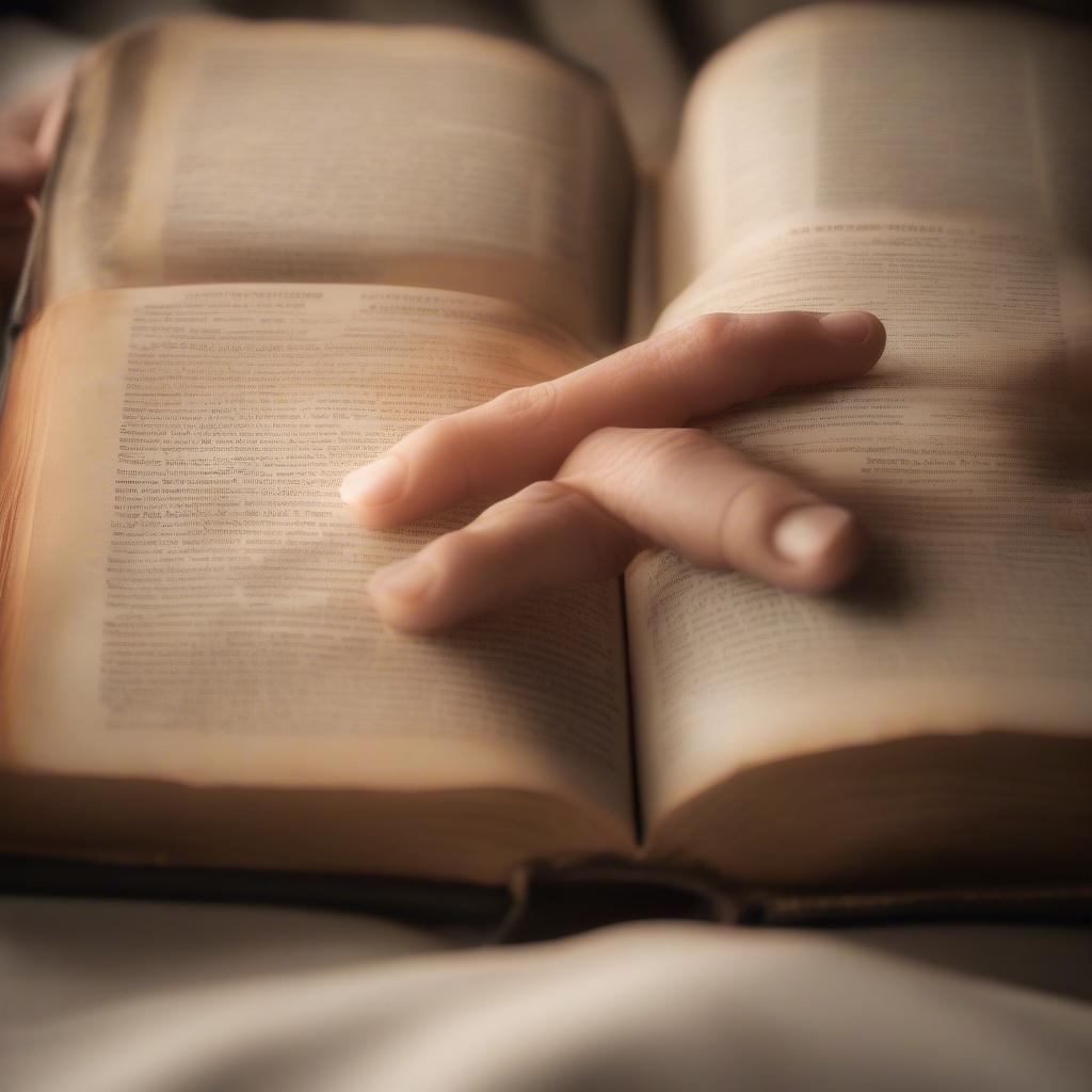 Hands Holding a Bible