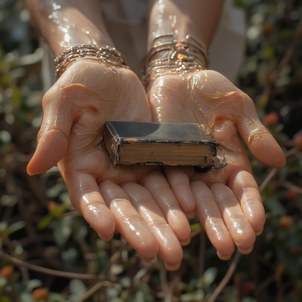 Hands Holding a Bible