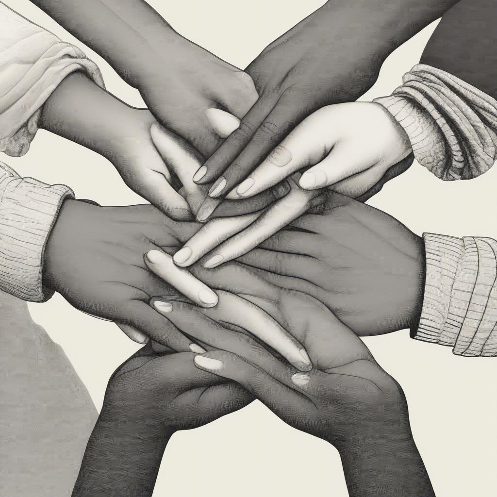 Hands Joined in Unity and Love