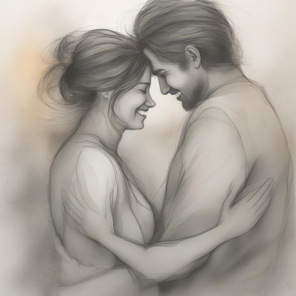 Couple Embracing Happily