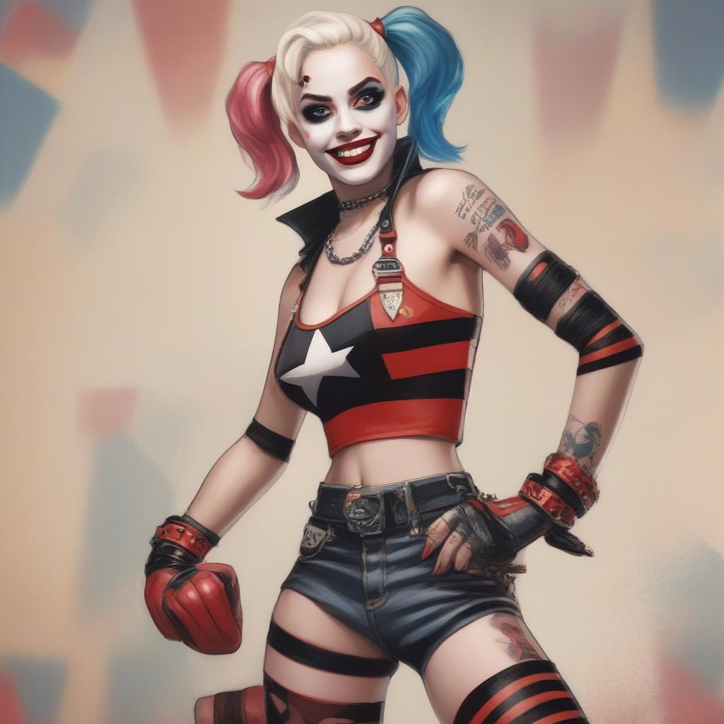 Harley Quinn in her roller derby outfit