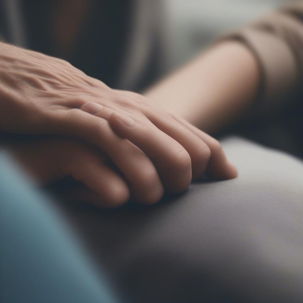 A group of people offering support to someone grieving the betrayal of love, symbolized by a comforting hand on a shoulder.