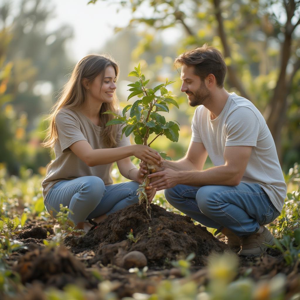 Healthy Relationship Growth: Visual representation of a flourishing relationship built on trust and respect.