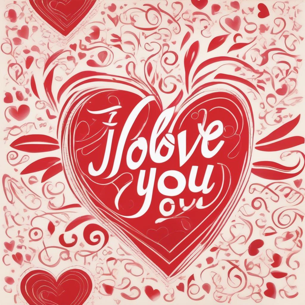 Heart-Shaped Image with "I Love You" Quote