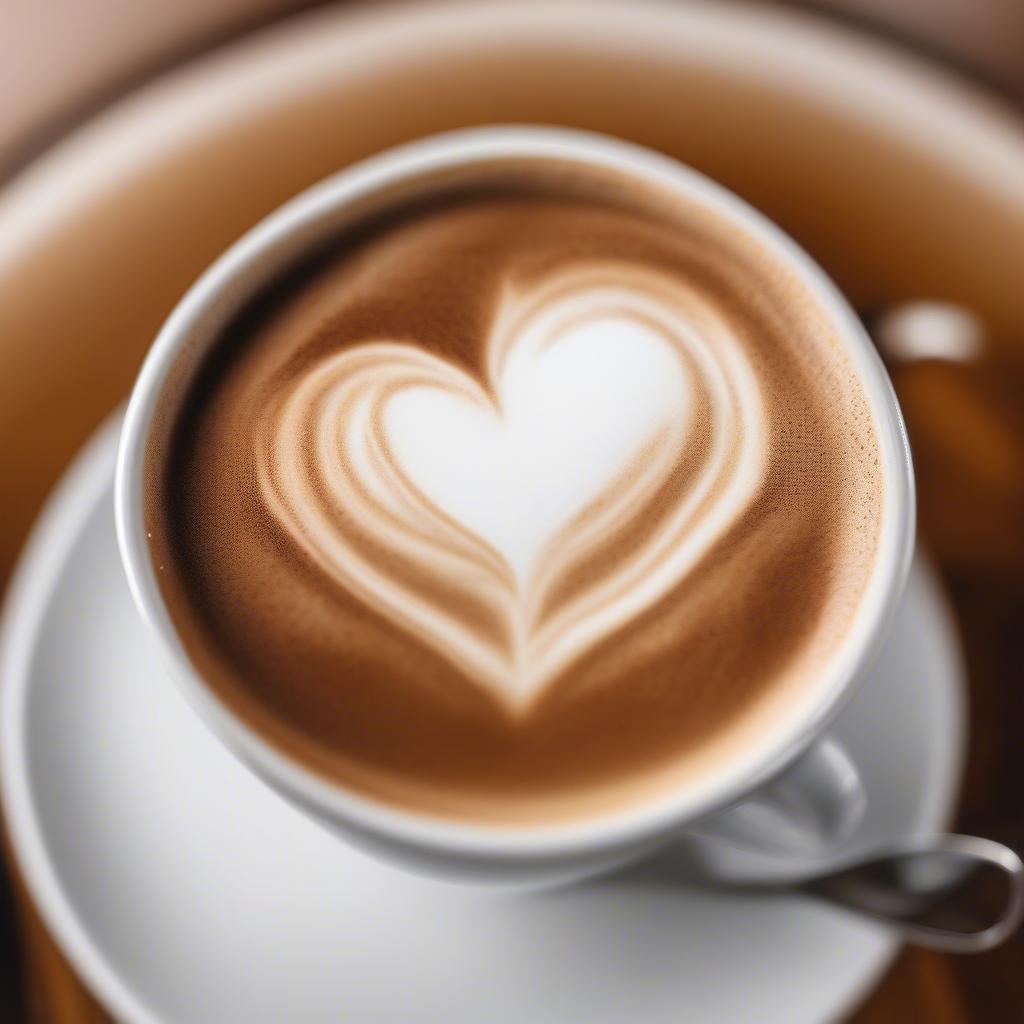 Heart-shaped latte art, a simple yet sweet gesture of love.