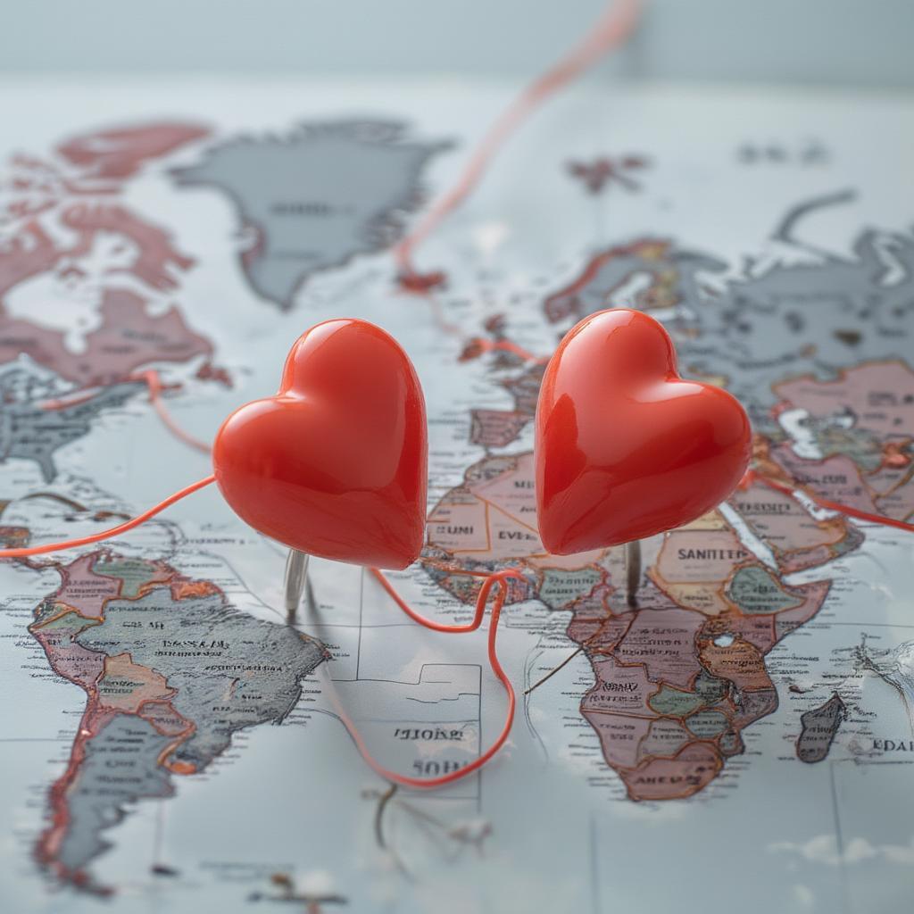 Heart Shaped Map Pins