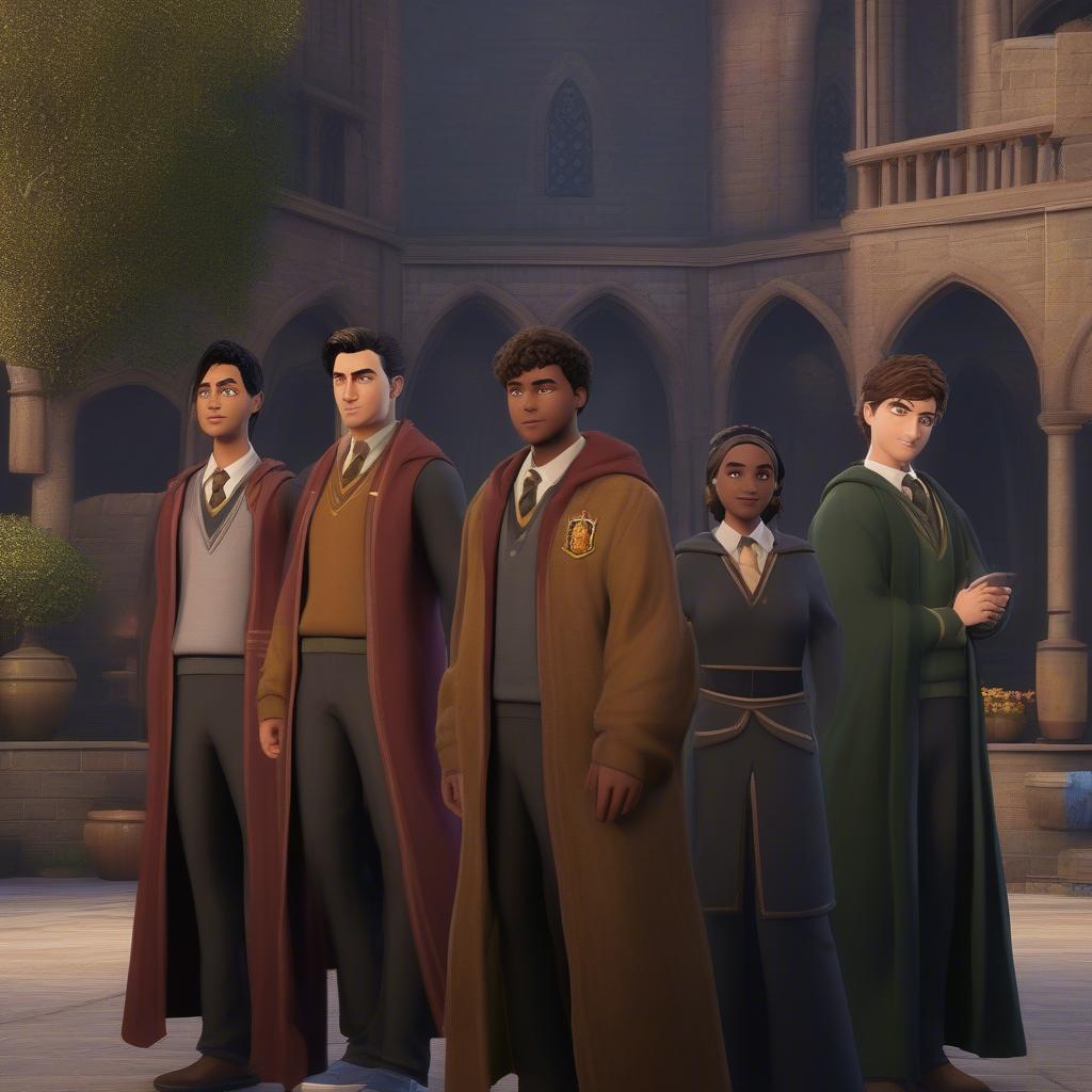 Hogwarts Legacy Companions: Natsai, Sebastian, Poppy, and Amit