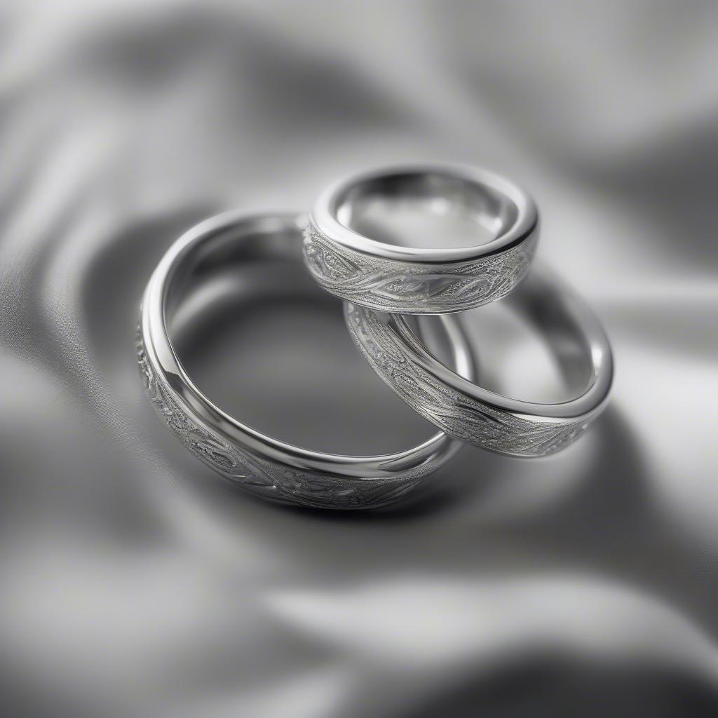 Two wedding rings intertwined, symbolizing commitment and lasting love