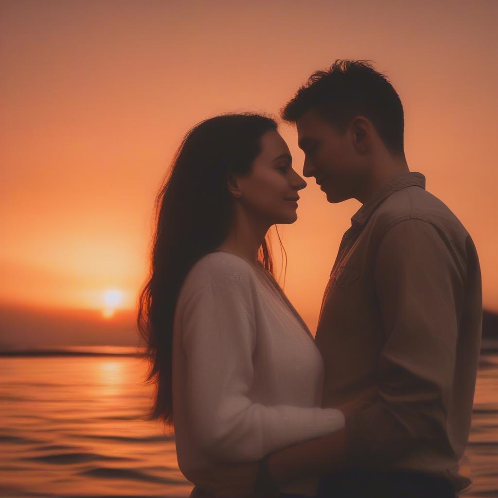 Couple embracing, showcasing the power of love and words.