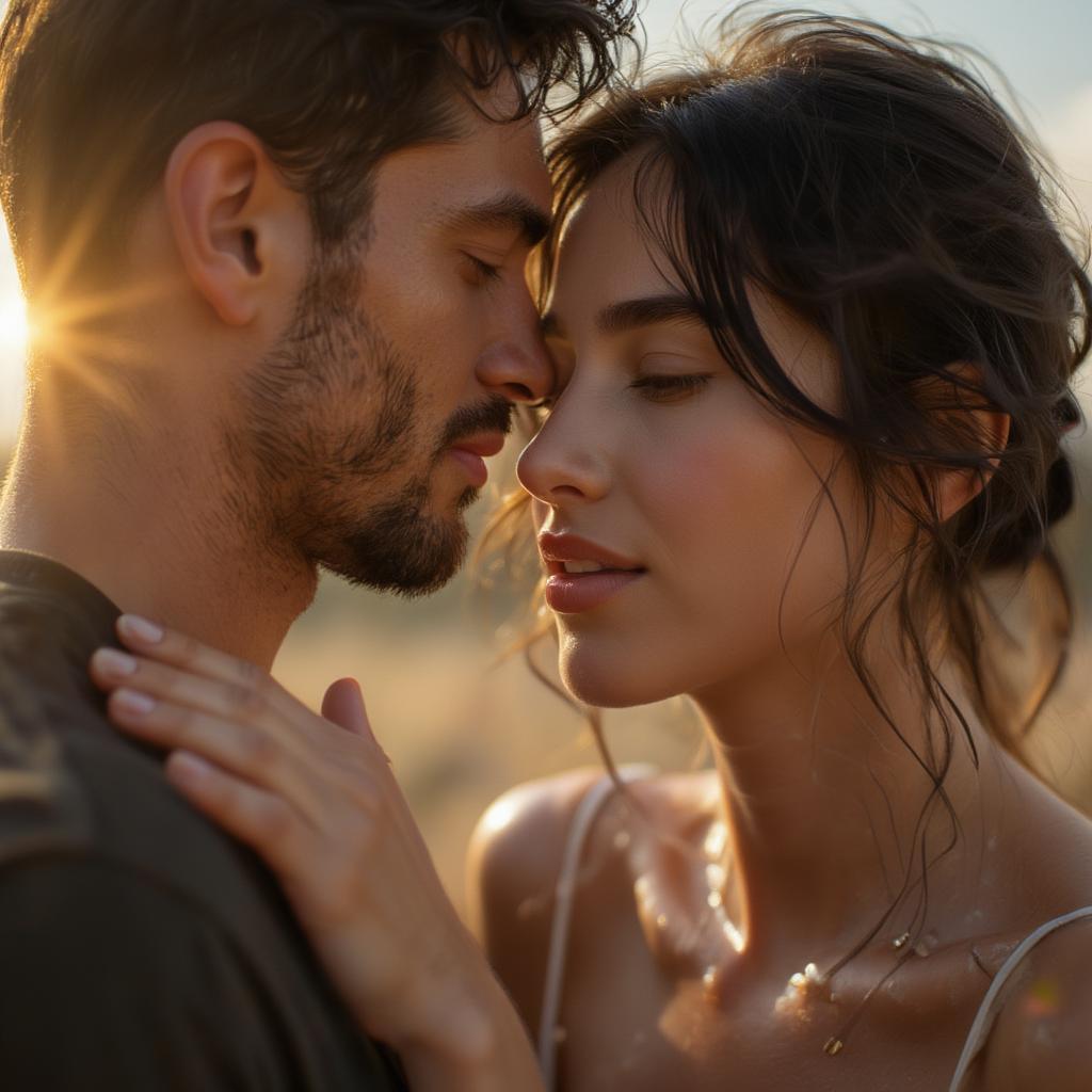 Couple embracing, whispering "I really do love you"