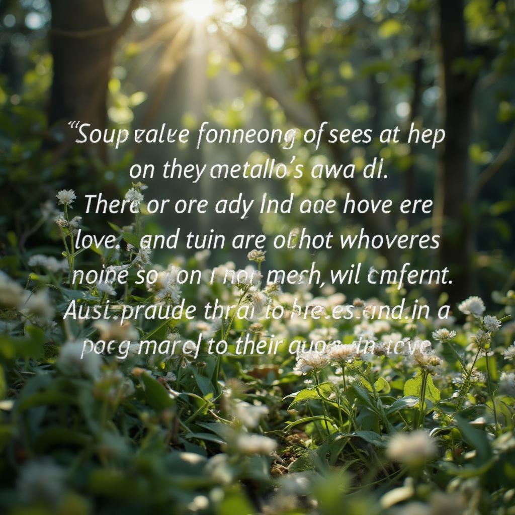 Inspiring Love Quote on a Nature Background