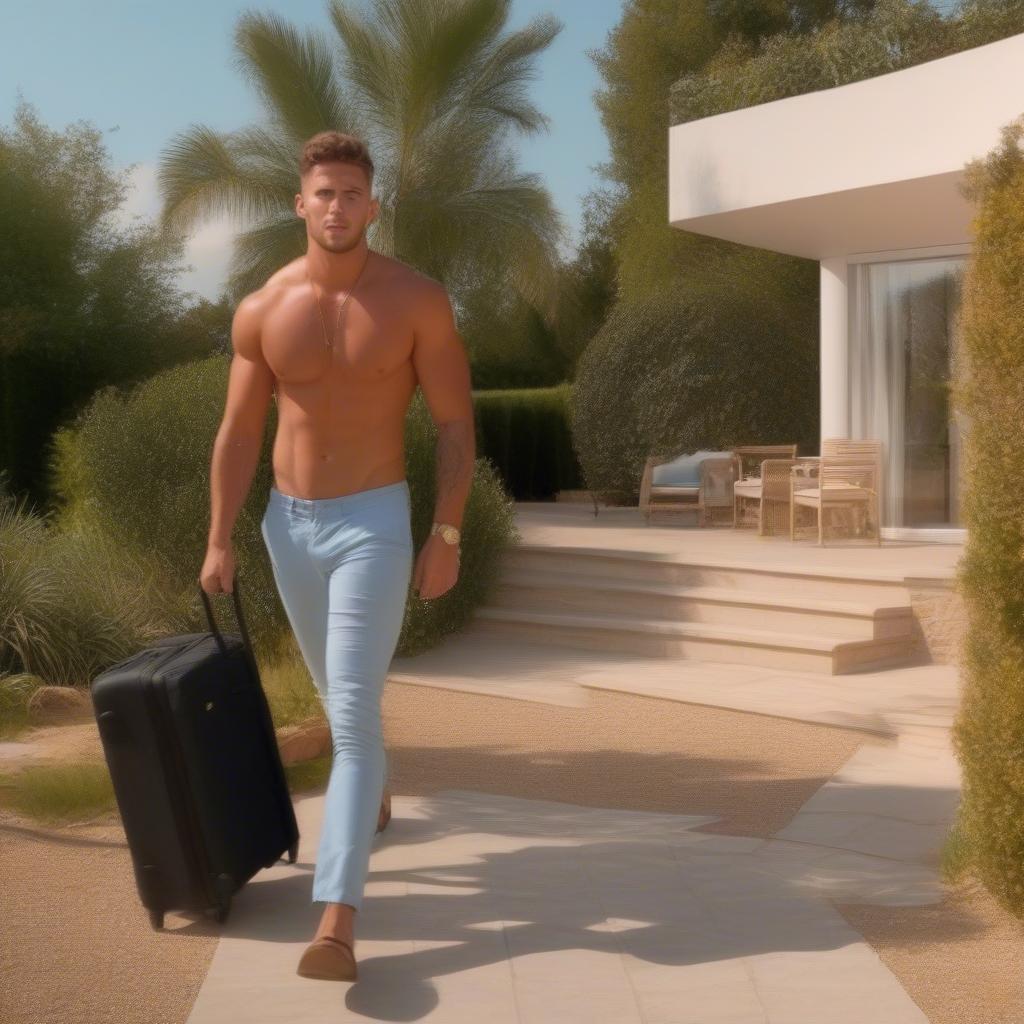 Jake leaving the Love Island villa