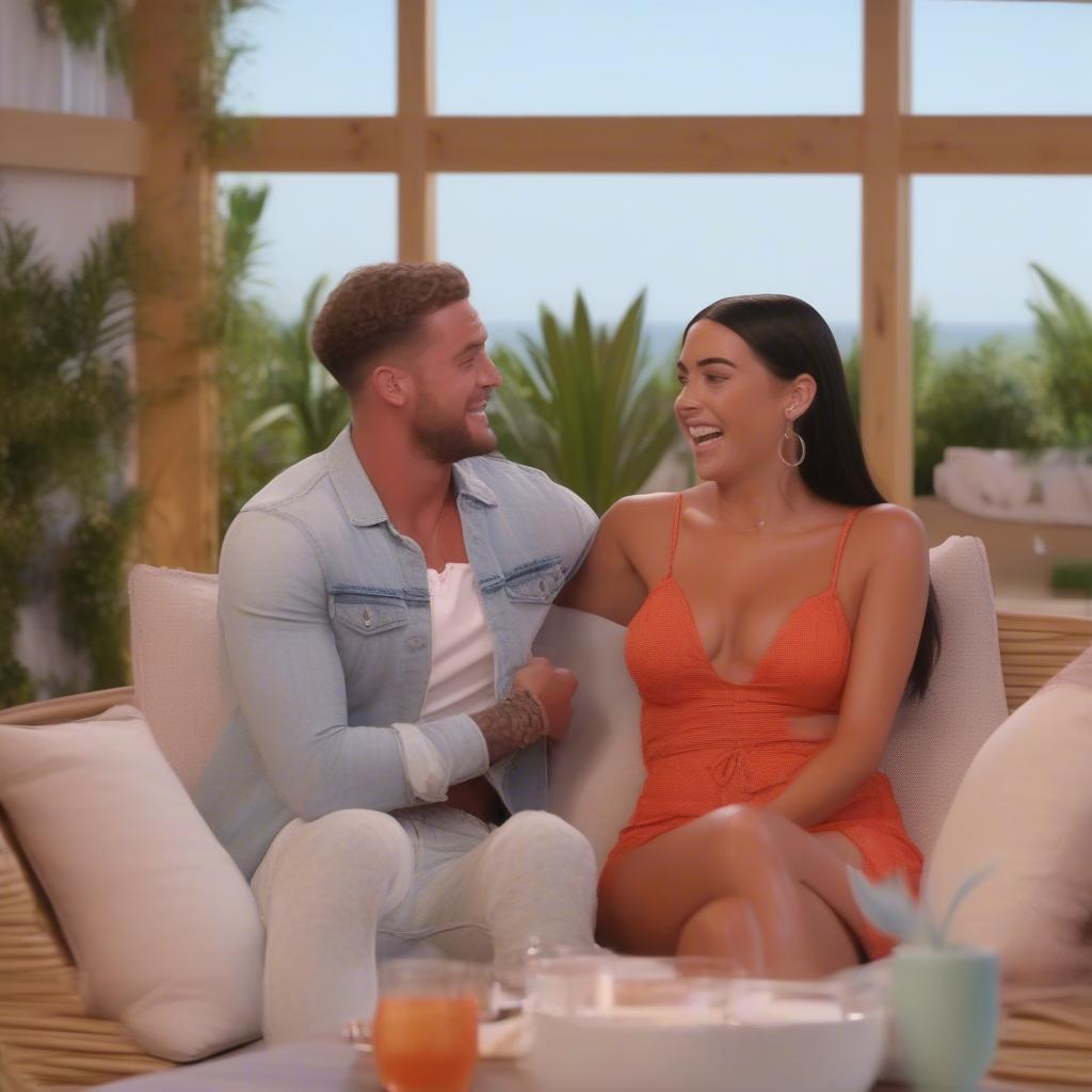 Jake and Liberty as a couple on Love Island