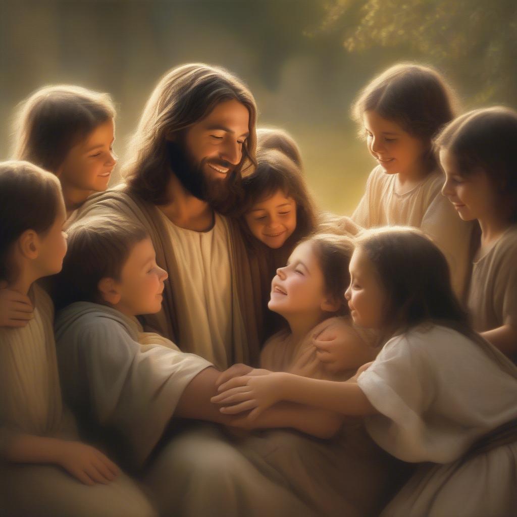 Jesus Blessing Children