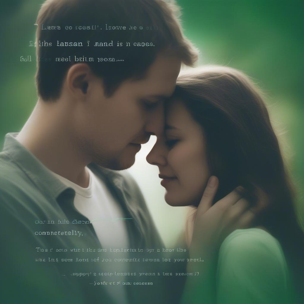 Couple Embracing, Illustrating a John Green Love Quote