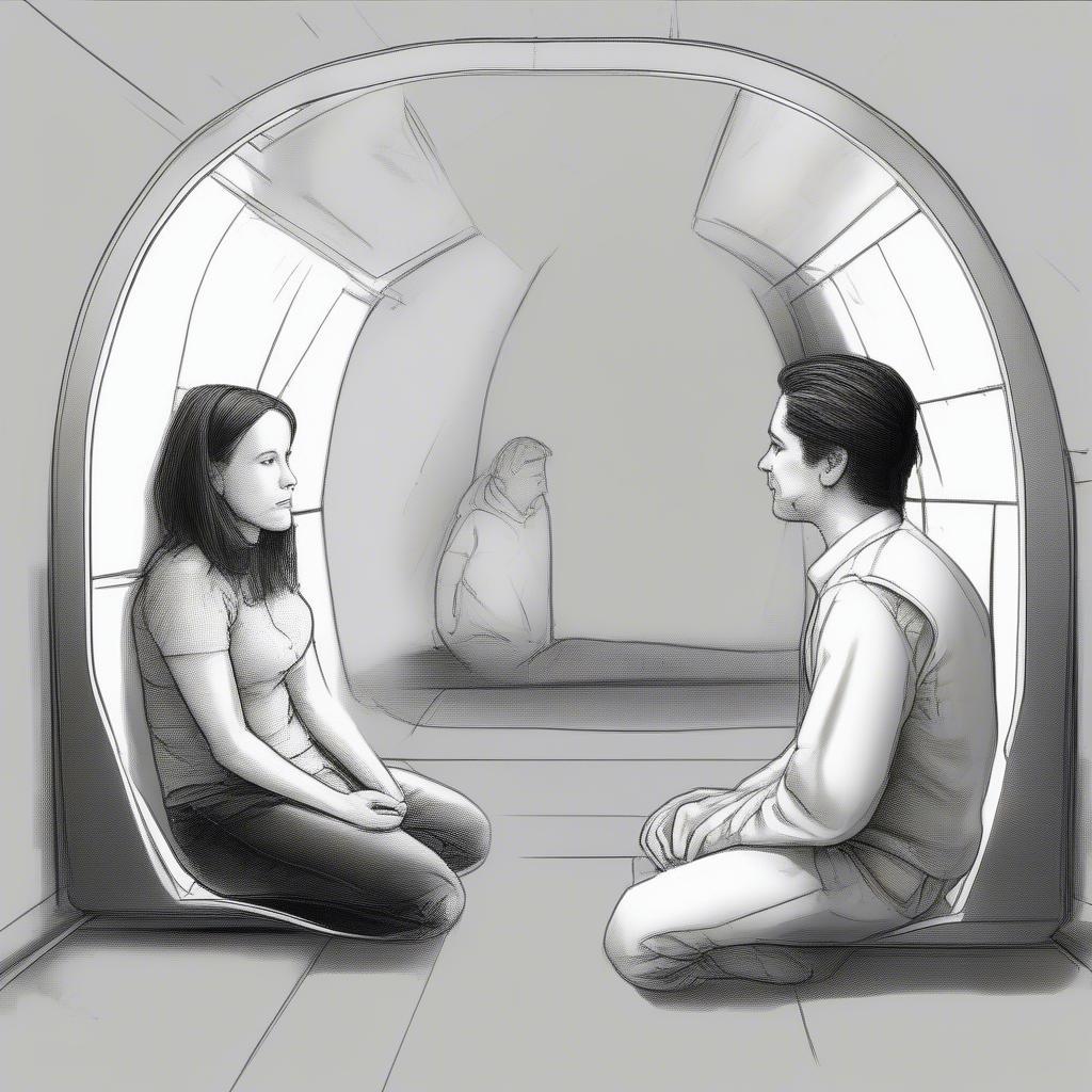 Johnny and Amy in the Pods