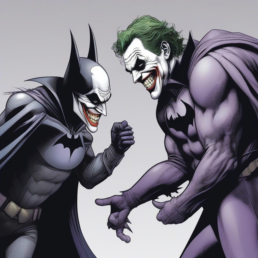 Joker and Batman Confrontation