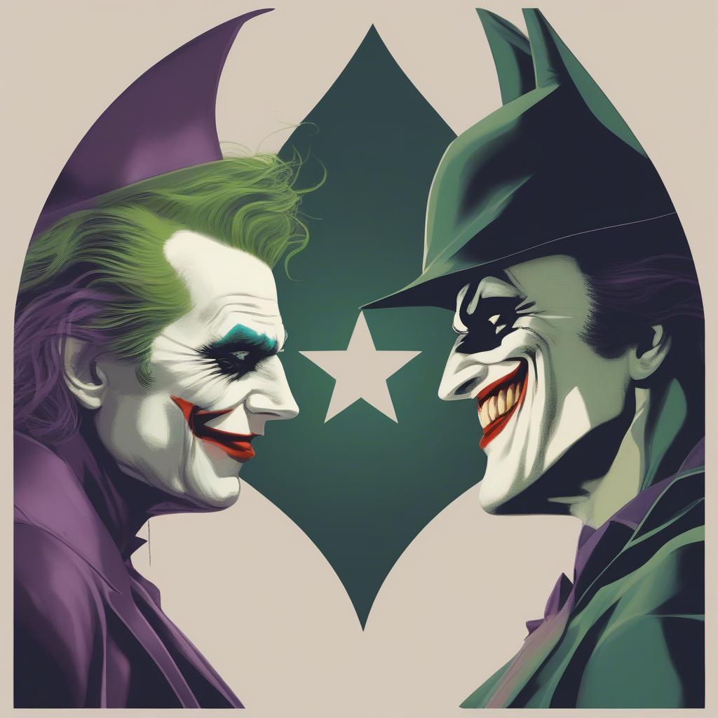 Joker and Batman Mirrored Reflection