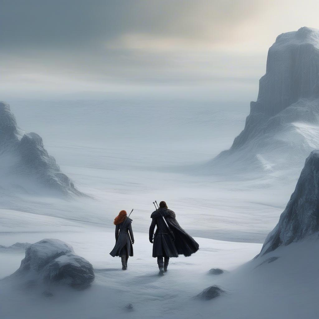 Jon Snow and Ygritte Beyond the Wall