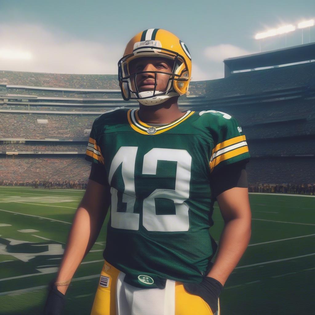 Jordan Love in a Green Bay Packers uniform