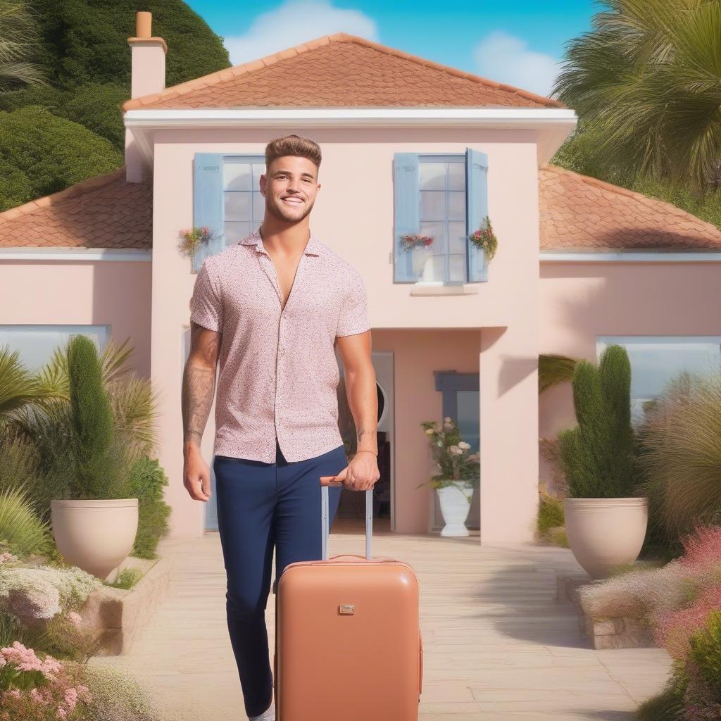 Josh Ritchie leaving the Love Island villa in Season 1