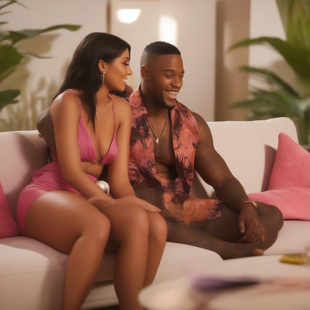 Kassy and Johnnie Connecting on Love Island