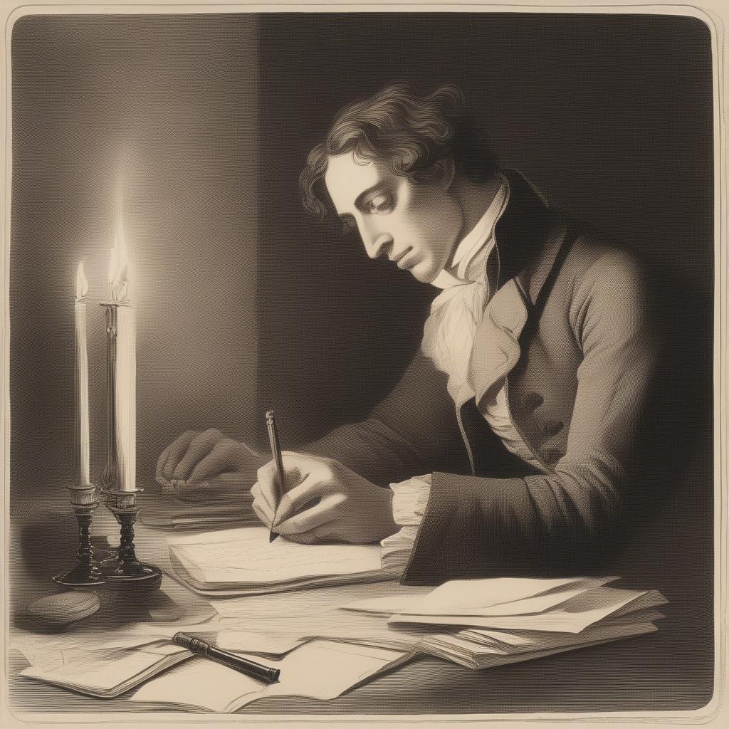 John Keats Writing Love Letters