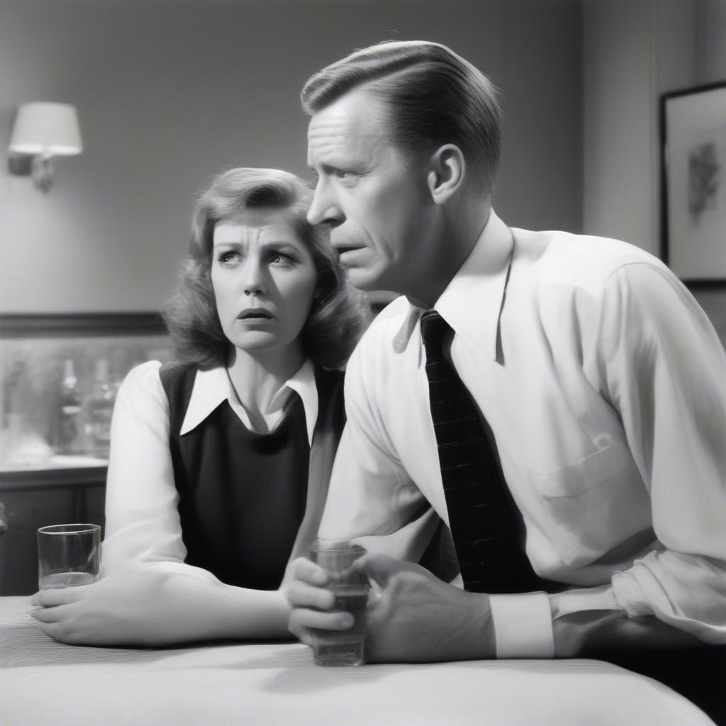 Lois and Bill Wilson in a scene from "When Love is Not Enough"