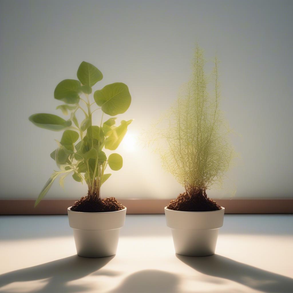 Two plants growing side-by-side, symbolizing a nurturing relationship