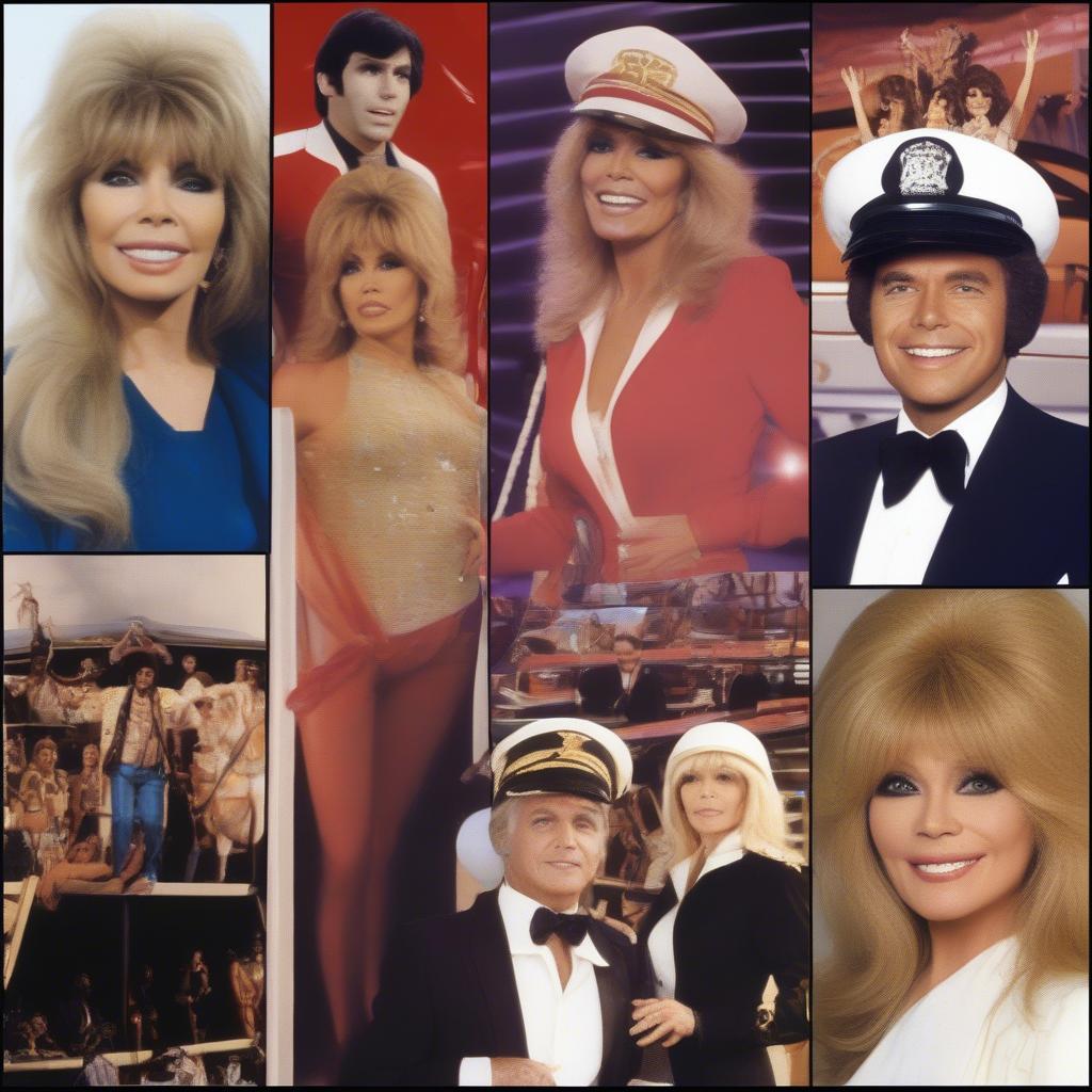 Collage of different artists who sang the Love Boat theme