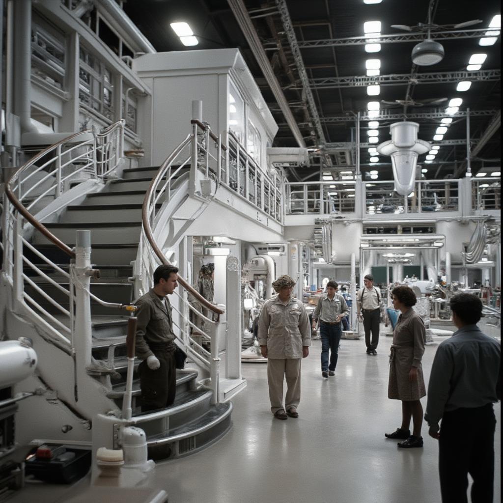 The Love Boat's studio set at 20th Century Fox Studios, recreating the ship's interior.