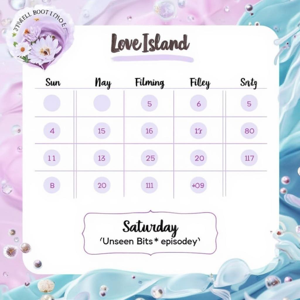 Love Island Filming Schedule